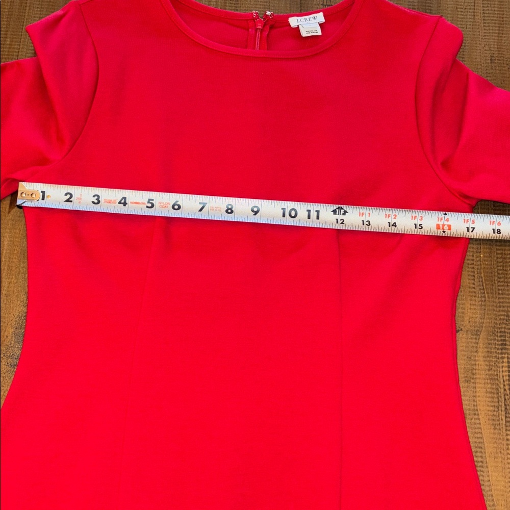 J. Crew Vibrant Red Knit Long Sleeve Dress size 8 nwt special occasion - Picture 4 of 9